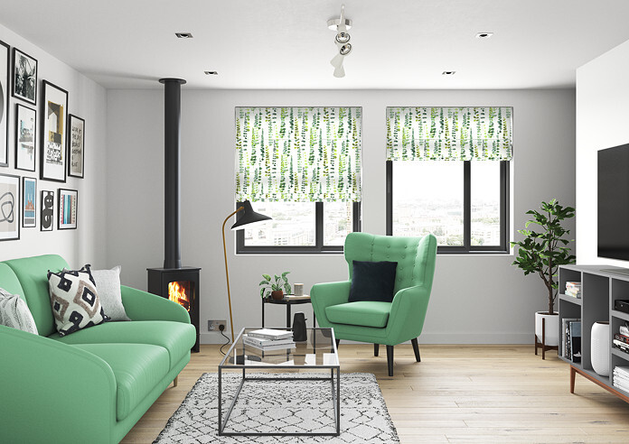 Santa Maria, Botany Green - Twist&Fit Roman Blind - Image 8